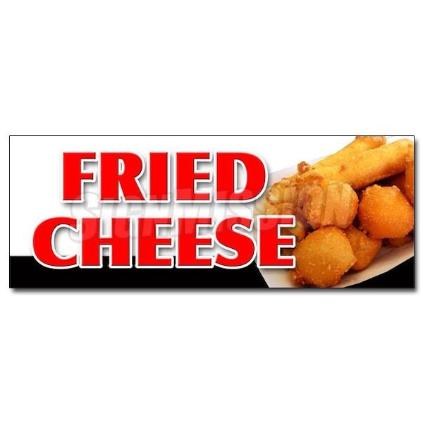 Signmission FRIED CHEESE DECAL sticker french poutine melted cheddar bacon ranch, D-48 Fried Cheese D-48 Fried Cheese - main